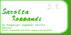 sarolta koppandi business card