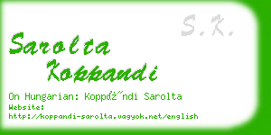 sarolta koppandi business card